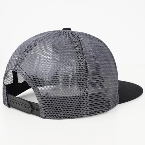 Fishing Gifts for Men - Snapback & Trucker Hats - American Flag Outdoor Fishing Hat - color: 10.iron Gray Flatbrim (Bassflag)