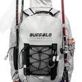 Buffalo Gear Waterproof Fishing Backpack With Rod Holder, 26L Fly Tackle Storage for Fishing