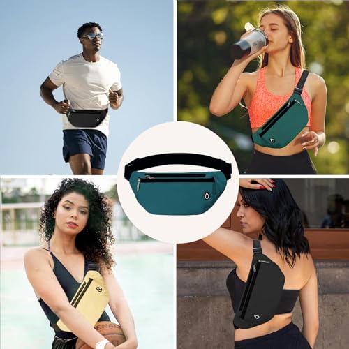 Fanny Pack for Women Men,Crossbody Fanny Pack Water Resistant Sports Waist Bag Pack, Belt Bag for Travel Hiking Running - color: 1pack-green