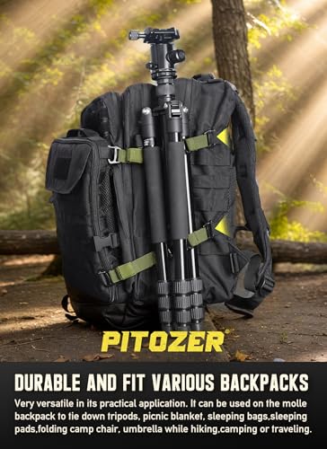 Molle Tactical Backpack Straps 24" Adjustable, Rush Tier System Molle Accessories for Military Assault Backpack Army Rucksack Attachment Nylon Compression Tie Down Strap for Tripod Gear, Sleeping Bag - color: Army Green 4Packs, style: Style B