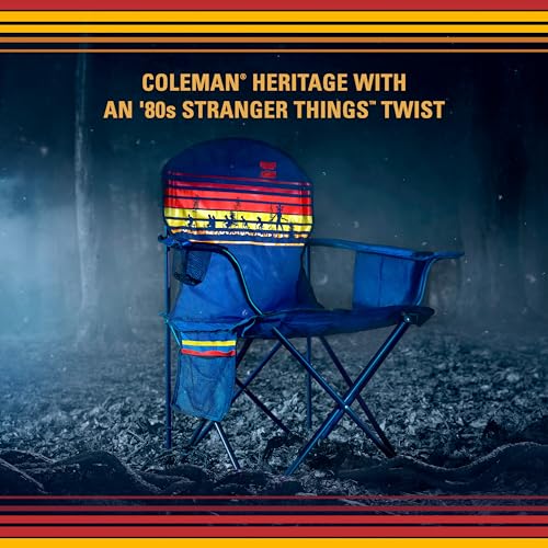 Coleman Stranger Things Outdoor Gear Collection, Limited Edition Stranger Things & Coleman Upside Down Camping Assortment, Cooler/Chair/Tent/Sleeping Bag - style: Quad Chair