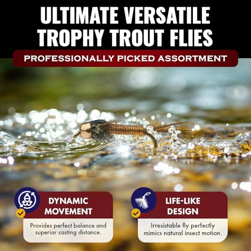 RoxStar Fly Shop Trophy Trout Top Wet & Dry Flies for Trout. Proven Nationwide to Catch Fish! Tied in-House Never Outsourced Fly Fishing Gift
