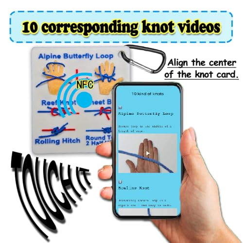NFC Sailboat Knot 3D Card Nautical Knot Tying Kit for Boaters and Sailors，Sailing Knots Practice kit，Knot Tying Practice kit，Rope Tying kit，Write Your Name.