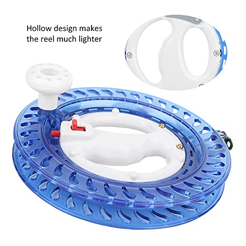 Dilwe Fishing Line Reel, ABS Multifunction Sea Fishing Wheel Hand Wire Wrapping Fly Line Fishing Reel Accessory - color: Blue