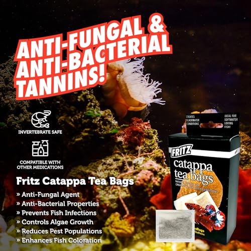 Fritz Aquatics Betta Botanicals for Betta and Community Fish Aquariums (Cattapa Tea Bags - 10ct)
