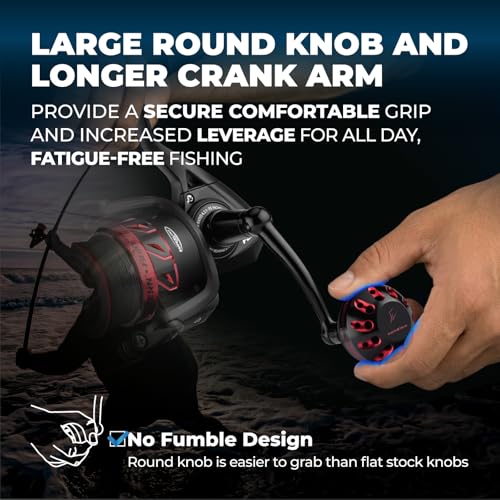 GOMEXUS Power Handle for Penn Fierce III IV/Battle III HS Spinning Reel Replacement Crank 【Please Note The First Picture & Please do not Adapt to Other reels to Avoid Damage to The Reel】