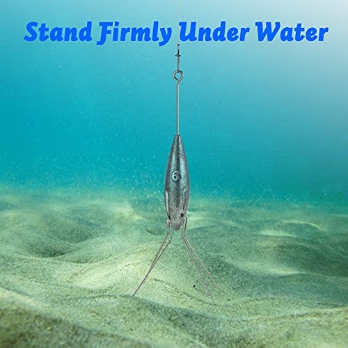 Dr.Fish 5 Pack Sputnik Sinker Spider Sinker 2oz-10oz Surf Fishing Lead Weight Pyramid Saltwater Beach Casting Sea Fishing - size: 4oz-5 Pack
