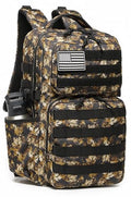 Wotony Military Tactical Backpack for Men Waterproof Daypack 3 Day Assault Pack Molle Bag with Water Bottle Holder - color: Yellow Maple Leaves, size: 25L