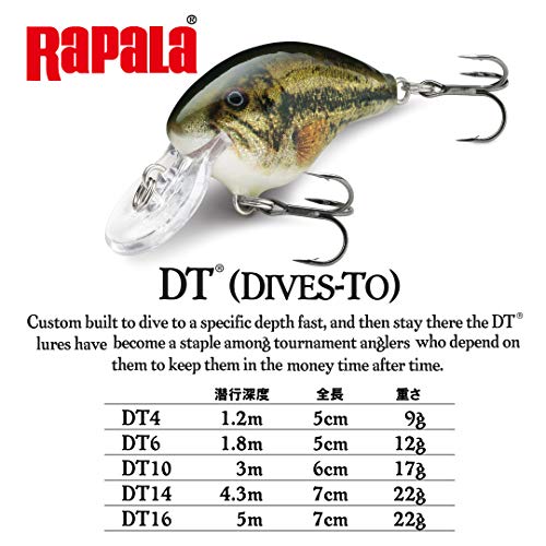 Rapala Dives-to 3/8 Oz Fishing Lures - color: Chartreuse Brown, size: Body Length: 2"