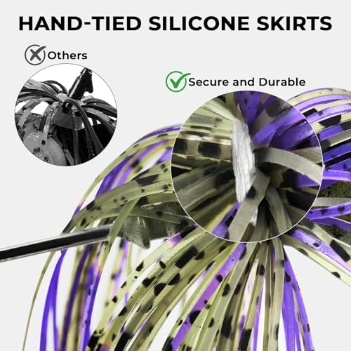 MadBite by KastKing Bladed Jig Fishing Lures, Multi-Color Kits, Irresistible Vibrating Action, Sticky-Sharp Heavy-Wire Needle Point Hooks, Popular 3/8 oz and 1/2 oz Sizes, Includes Storage Box - color: A2: 5 Pack (1/2oz) - Clear Water & Muddy Water