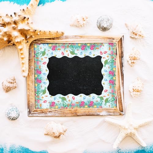 Whaline 32.8 Ft Summer Under The Sea Bulletin Board Borders Ocean Creature Die-Cut Rolled Border Trim for School Classroom Office Chalkboard Decoration - style: Ocean Creature