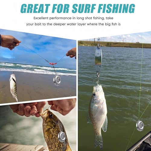 Disc Sinkers Fishing Weights, Coin Fishing Sinkers Weights Saltwater Surf Fishing Weights Bottom Drifting Trolling Catfishing Fishing Sinkers Saltwater Gear Tackle 1oz 2oz 3oz 4oz 5oz 6oz 8oz - style: 5 Ounce, 4 Pack