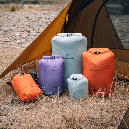 Thous Winds 12L Ultralight Dry Bag, Compact Roll Top Waterproof Pouch for Hiking, Swimming, and Kayaking - color: COCO White, size: 12L