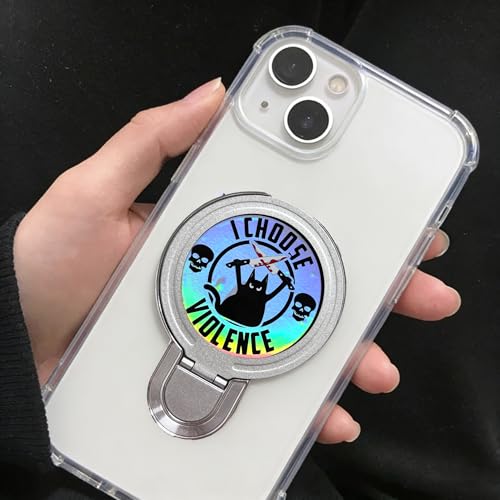 110Pcs Holographic Black Cat Stickers, Cute & Funny Vinyl Decals for Water Bottles, Laptop, Phone Case, Journal, Scrapbooking - style: Black Cat Stickers