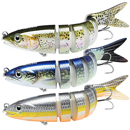 TRUSCEND Shallow or Deep Diving Crankbait with BKK Hooks, Wobble Fishing Lures for Bass Trout Crappie Walleye, Sinking Lipless Vibe Crank Bait for Bass Pike, Amazing Swimbait for Family Fishing - color: B-4",0.35oz