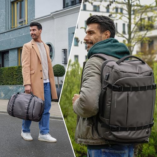 Swissdigital Design Travel Backpack 40L,TSA Friendly Flight Approved Carry-on Hand Luggage,with USB Charging Port Large Weekender Bag Fits 17 Inch Laptop Backpack Grey | SD1756-02 - color: Grey