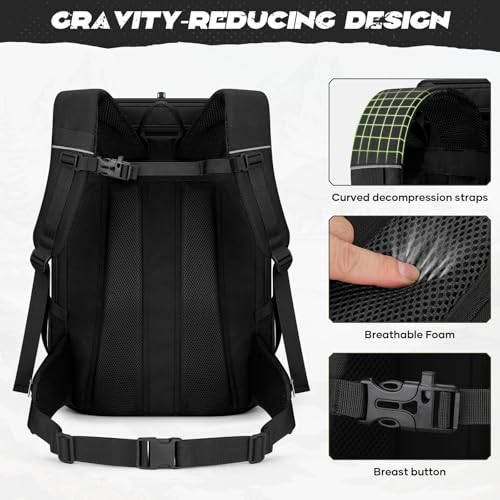Maelstrom Tactical Backpack for Men, Water Resistant 40L Military Bag | Molle System, 900d Polyester, Laptop Pocket, Load Compression, Tripod Straps, For Hunting, Travel, Hiking,Gym, Camping - color: A.black