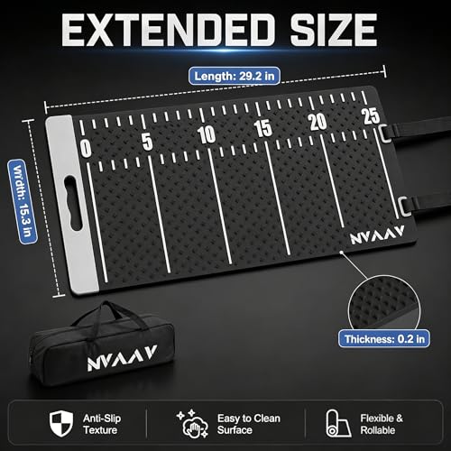 Large 29" Fish Fillet Mat with Storage Bag, Non-Slip Fish Cleaning Mat with 25" Integrated Ruler, Portable Fish Fillet Board for Cutting and Cleaning