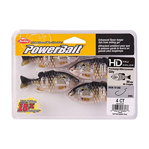 Berkley Powerbait Gilly Fishing Soft Bait - color: HD Crappie, size: 90mm