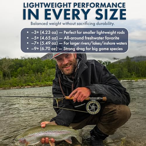 LAMSON | Liquid S-Series & HD Fly Fishing Reels | All-Water | Large Arbor, Powerful Sealed Drag, Pressure Cast Aluminum - color: SMOKE, size: -7+