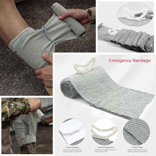 Ifak Trauma Kit, 74 Piece Upgrade Tactical First Aid Supplies, Molle Ifak Pouch Rip Away Refill Supplies for Survival Camping Hiking Travel - color: Red