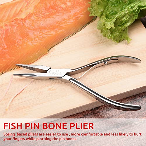 Fish Bone Pliers/Tweezers Stainless Steel Washable (Silver) - color: Silver