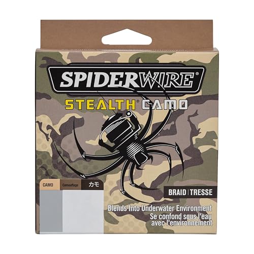 SpiderWire Stealth Braid Fishing Line - color: Camo, size: 300yd, style: 8lb Break Strength