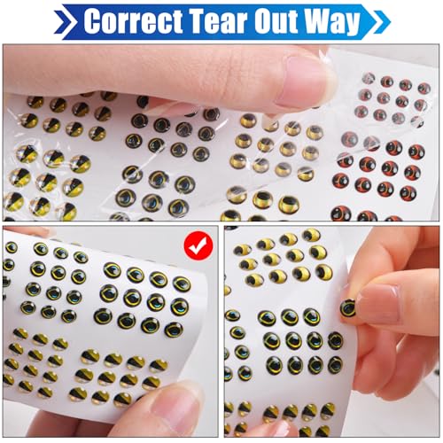 Bionic Fish Eyes for Lures Fly Tying Material Realistic Fish Eyes for Fishing Baits DIY Jigs Fishing Lure Making Supplies - style: 432pcs-4/5/6mm
