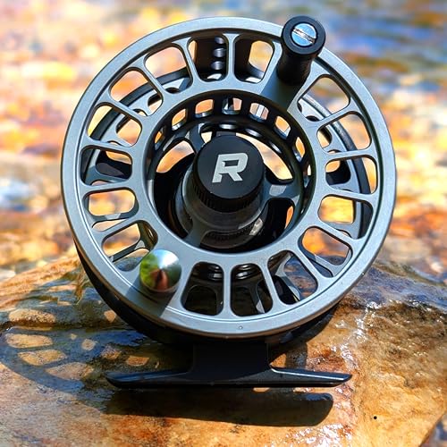 RIFT Breach v2 Fly Fishing Reel, High Capacity Spool, Carbon Disc Drag, Full CNC-Machined Anodized Aluminum Fly Reel, 5/6 Weight, Black, Grey - color: v2 Black/Grey - Without Line