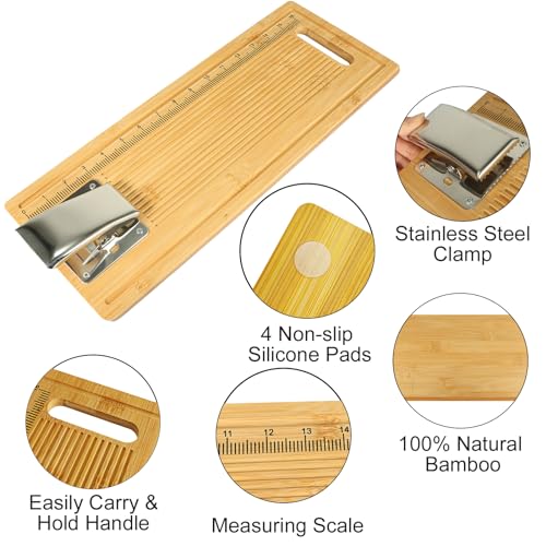 EXJIOTA Fish Cleaning Board, Fish Fillet Board with Clamp Fillet Knife and Gloves, Portable Fishing Measuring Board 18 inches, Fish Cleaning Kit Gifts for Fishing Man Woman