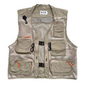 Men Mesh Breathable Multi-Pocket Vest Outdoor Travelers Fly Fishing Photography - color: Khaki, size: Medium