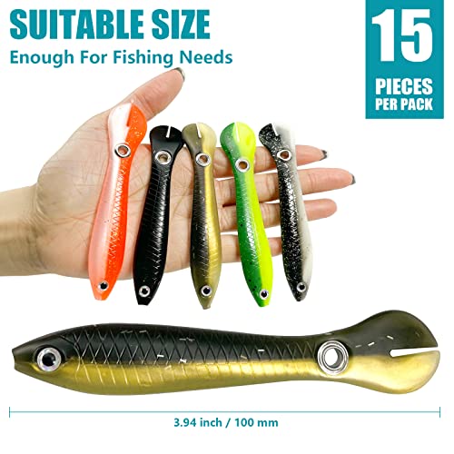 Soft Bionic Fishing Lure - 10 PCS Soft Plastic Swim Baits for Bass, Freshwater & Saltwater Top Water Fishing Lures