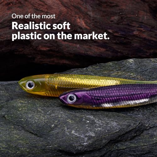 QualyQualy Soft Plastic Swimbait Paddle Tail Shad Lure Soft Bass Shad Bait Minnow Paddle Tail Swim Bait for Bass Trout Walleye Crappie - 2.75in, 3.14in, 3.94in, 5in - color: 3#, size: 2.75in - 6Pcs