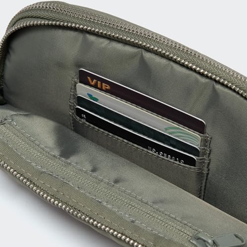 Pander Everywhere Belt Bag for Women, 5 Zipper Pockets Nylon Crossbody Fanny Pack Purse (Grey Sage). - color: Grey Sage