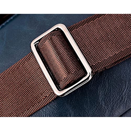 Hebetag Leather Sling Bag Crossbody Backpack for Men Women Travel Outdoor Camping - color: #20black(pu)