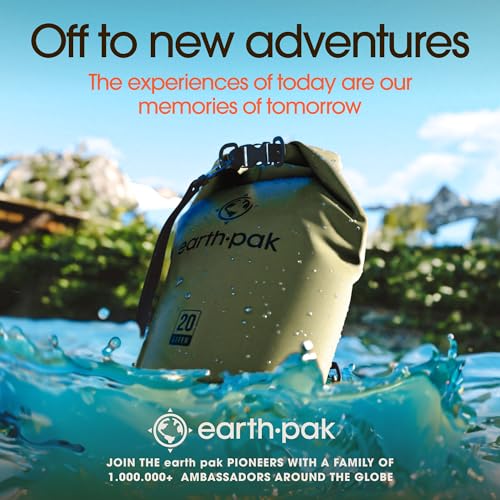 Earth Pak Waterproof Dry Bag - Roll Top Waterproof Backpack Sack Keeps Gear Dry for Kayak with Waterproof Phone Case - color: Light Blue, size: 20L