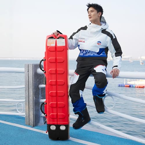 XCMAN Ski Case for Air Travel Hard Storage Portable Cart Case Suitable for Snowboards,Fishing Rods, Water skis,Spearfishing - size: 91L