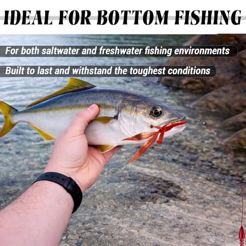 Texas Rigs 10 Pack, Pre-Rigged Bass Fishing Rig with Bullet Weight, Swivel & Snap, Weedless Soft Plastic Rig for Largemouth & Smallmouth Bass - color: Blood, size: 3/16oz