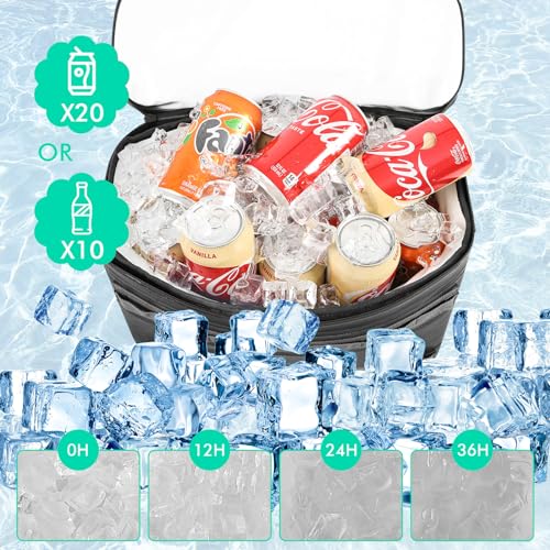 MORXPLOR Kayak Cooler,Waterproof Kayak Seat Back Cooler for Kayaking,Kayak Accessories Cooler Bag,Protable Ice Chest,Beach Cooler,Travel Cooler for Camping or Lunch Bag - color: Black