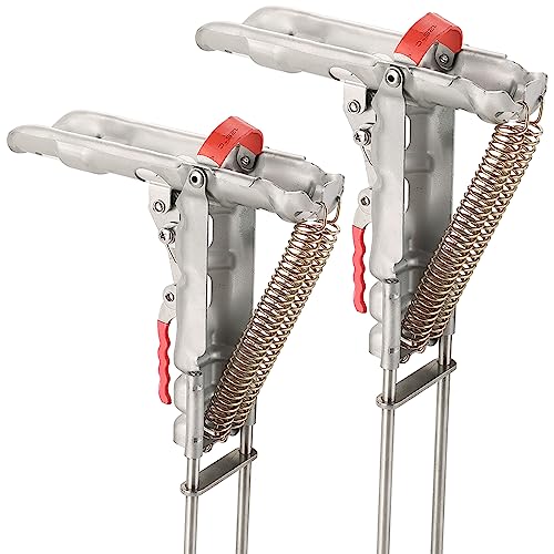 Automatic Spring Fishing Rod Holder 2 Pack with 2 Spring | Upgrade Stainless Steel Rod Stand High Sensitivity Spring Loaded Fishing Rod Holder Loaded Tip-up Action