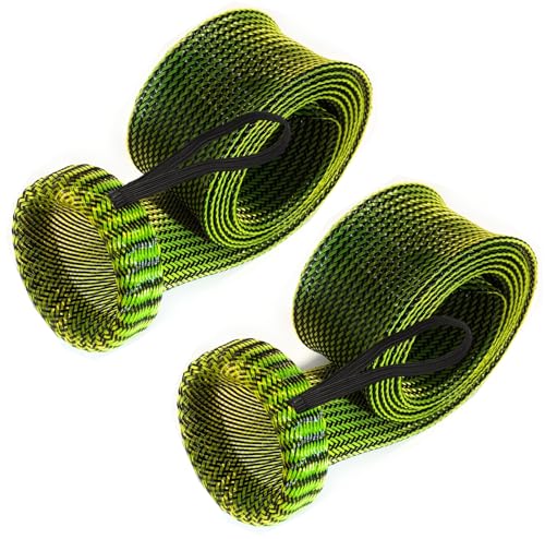 Reaction Tackle Rod Socks, Fishing Rod Sleeves and Covers for Spinning and Casting Rods, Breathable Mesh Rod Protectors with Elastic Band (2-Pack) - color: Swamp Green
