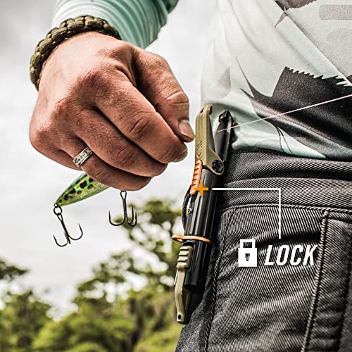 Gerber Gear LineDriver - Fishing Line Multitool with Spinning Line Vise, Tether Ring, Eyelet Clearing Spike, Hook Threader, Scissors & Split Shot Crimper - Premium Fishing Gear