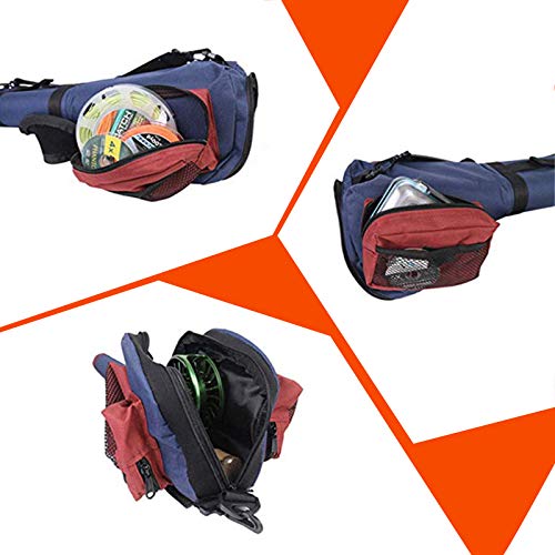 M MAXIMUMCATCH Maxcatch Fly Fishing Rod Case with Reel Pouch, Complete Rod Protection Bag, Single and Dual Rod Tube with Shoulder Strap - style: Single Rod Case--for 9' 4sec Fly Rod