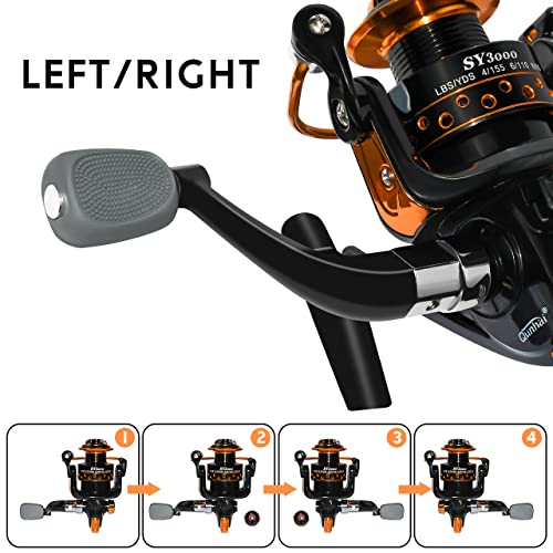 Summer and Centron Spinning Reels, 12 +1 BB Light Weight & Ultra Smooth Reel for Ice/Summer 3000/1000 Fishing Reel by QINGLER - color: SY3000