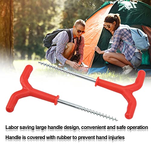 Tyenaza Fishing Rod Holders, Ice Fishing Screw Rod Stand Y Shape Screw Threads Ground Anchor Holder Rest Rack Pole Pegs for Bank Fishing Ground Sand