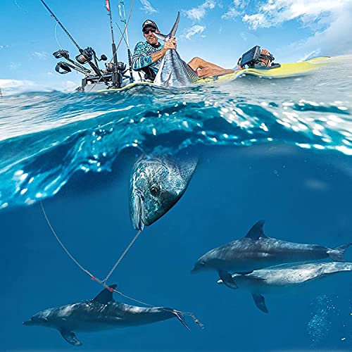 YOTO Fishing Tackle Leaders,Hi-Low Rig,Double Arms Saltwater Stainless Steel Leader with Swivels,High-Strength Fish Wire Gear Equipment, Fishing Gift - color: A1-17.7" 70lb-12pcs