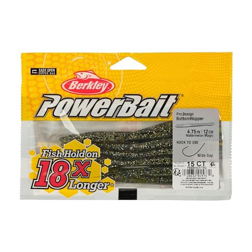 Berkley PowerBait Bottom Hopper Fishing Soft Bait - color: Watermelon Magic, size: 4 3/4"