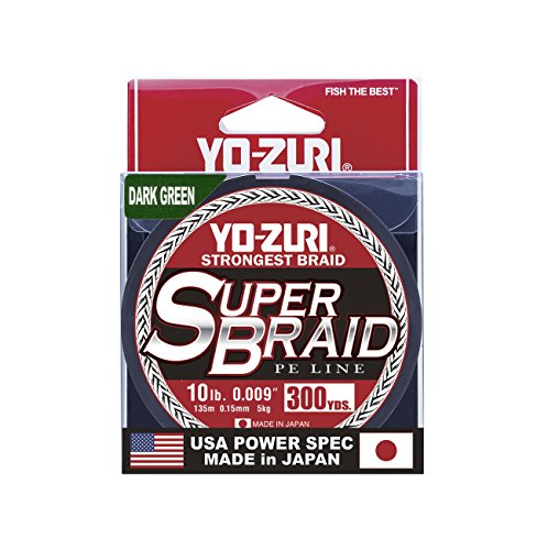 Yo-Zurisuperbraid-and-Braided-Fishing-line - color: Dark Green, size: 10 lb