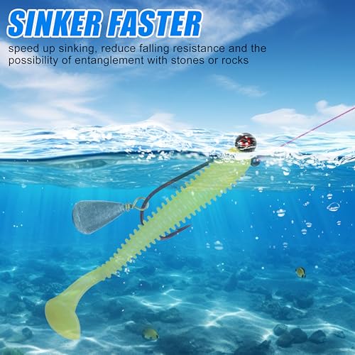 Fishing Weights Sinkers,15/30pcs Bass Casting Weights Bell Sinkers Fishing Weights Drop Shot Catfish Sinkers with Brass Swivel for Saltwater Freshwater - size: 3/4oz-15pcs
