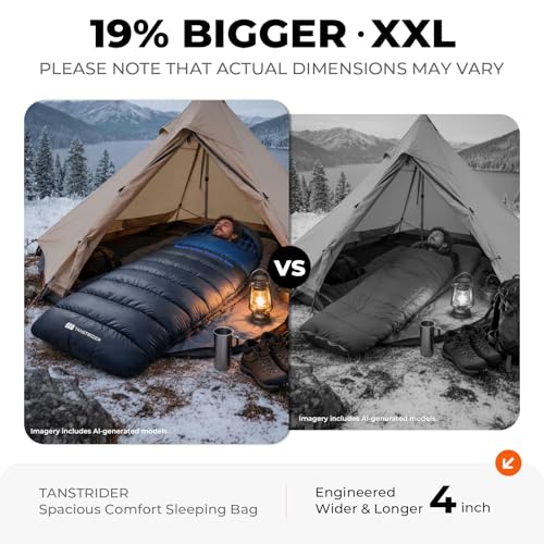 Cotton Flannel XXL Winter Sleeping Bags for Adults Big and Tall,Cold Weather 90x39 Inch Camping Sleep Bag,Waterproof Machine Washable 4 Season Outdoor Camping Gear,2-Way Zipper - color: Blue, size: 5.7lb(35-45℉)